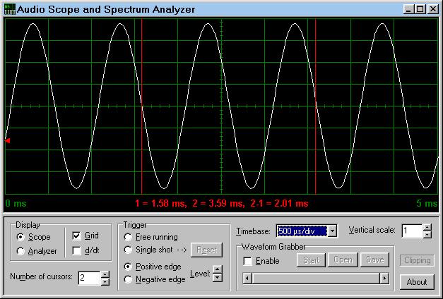 Audio Storage Oscilloscope